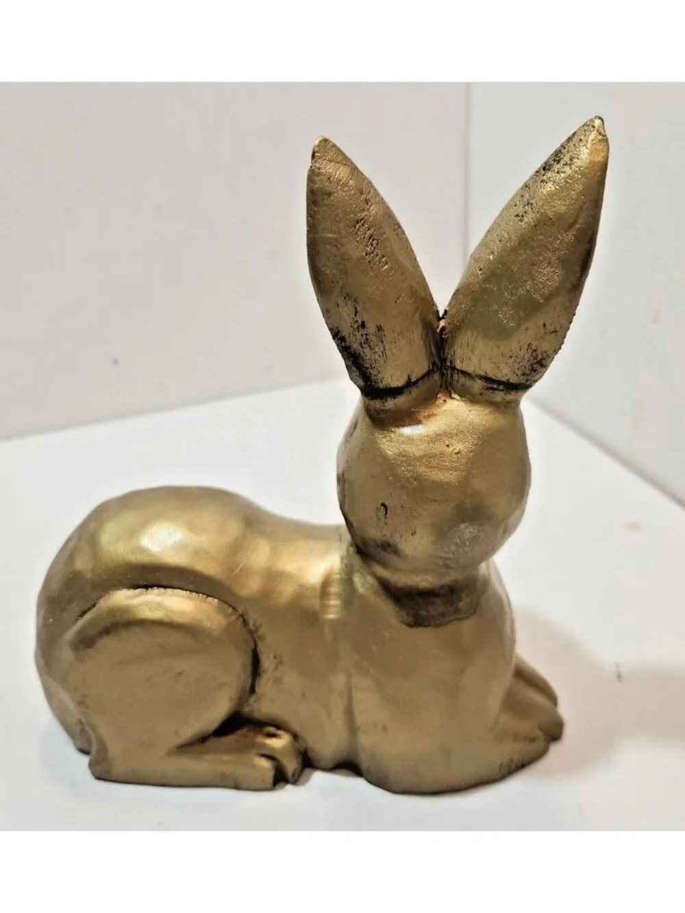 Gold Wooden Sitting Rabbit Bunny Figurine 8